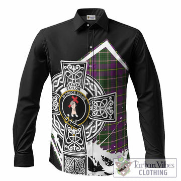 Taylor (Tailyour) Tartan Crest Long Sleeve Button Shirts Scottish Celtic Cross Heritage
