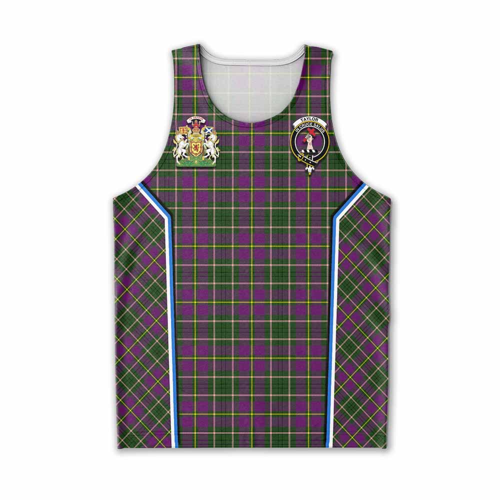 Taylor (Tailyour) Tartan Crest Men Tank Top Scotland Coat of Arm Flag Style - Tartan Vibes Clothing