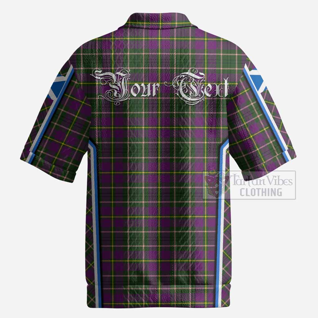 Taylor (Tailyour) Tartan Crest Men’s Polo Sweater Top Scotland Coat of Arm Flag Style