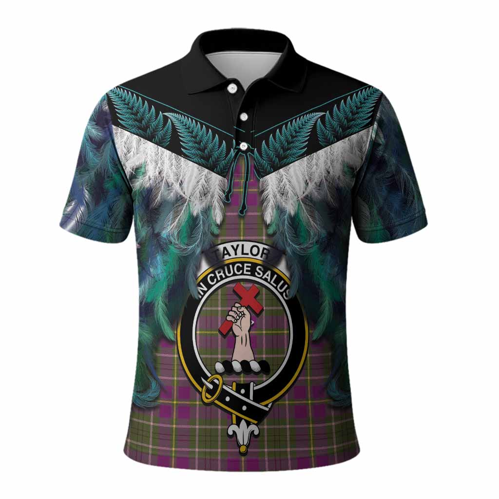 Taylor (Tailyour) Tartan Crest Polo Shirt New Zealand Maori Korowai Cloak