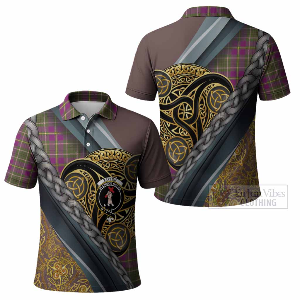 Taylor (Tailyour) Tartan Crest Polo Shirt Scottish Triskele Celtic