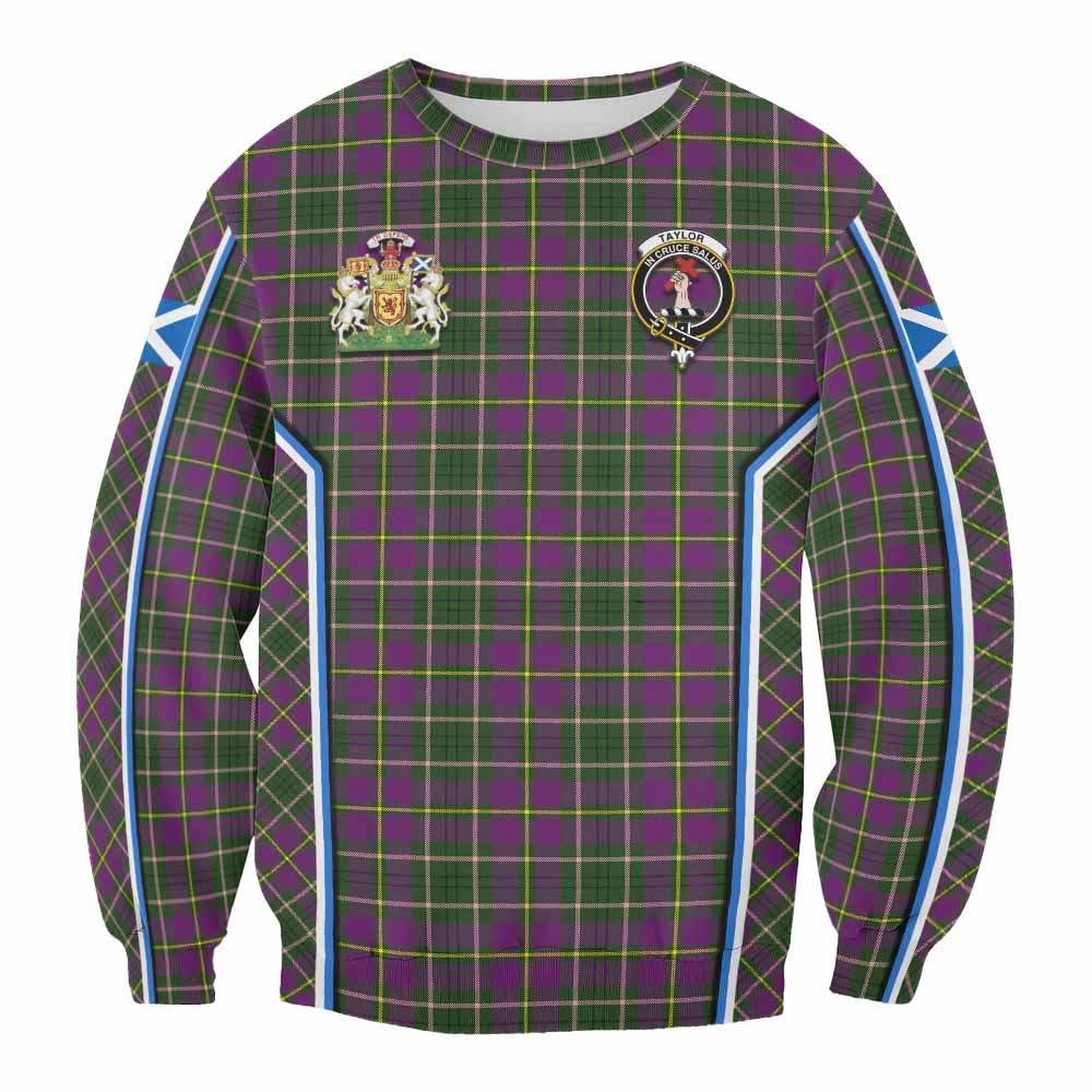 Taylor (Tailyour) Tartan Crest Sweatshirt Scotland Coat of Arm Flag Style - Tartan Vibes Clothing