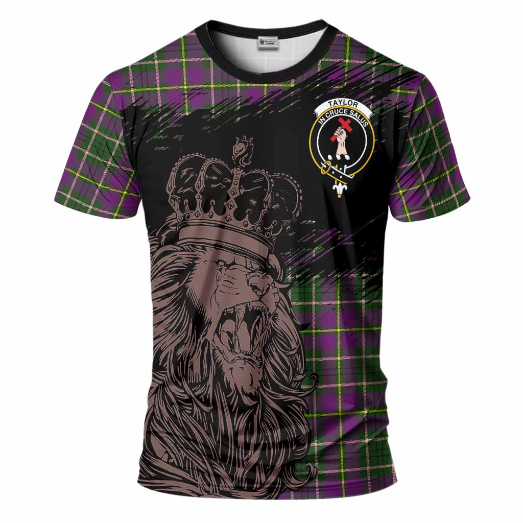 Taylor (Tailyour) Tartan Crest T-Shirt Crowned Lion Heritage Style