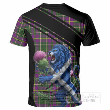 Taylor (Tailyour) Tartan Crest T-Shirt Scottish Lion Rampant Thistle
