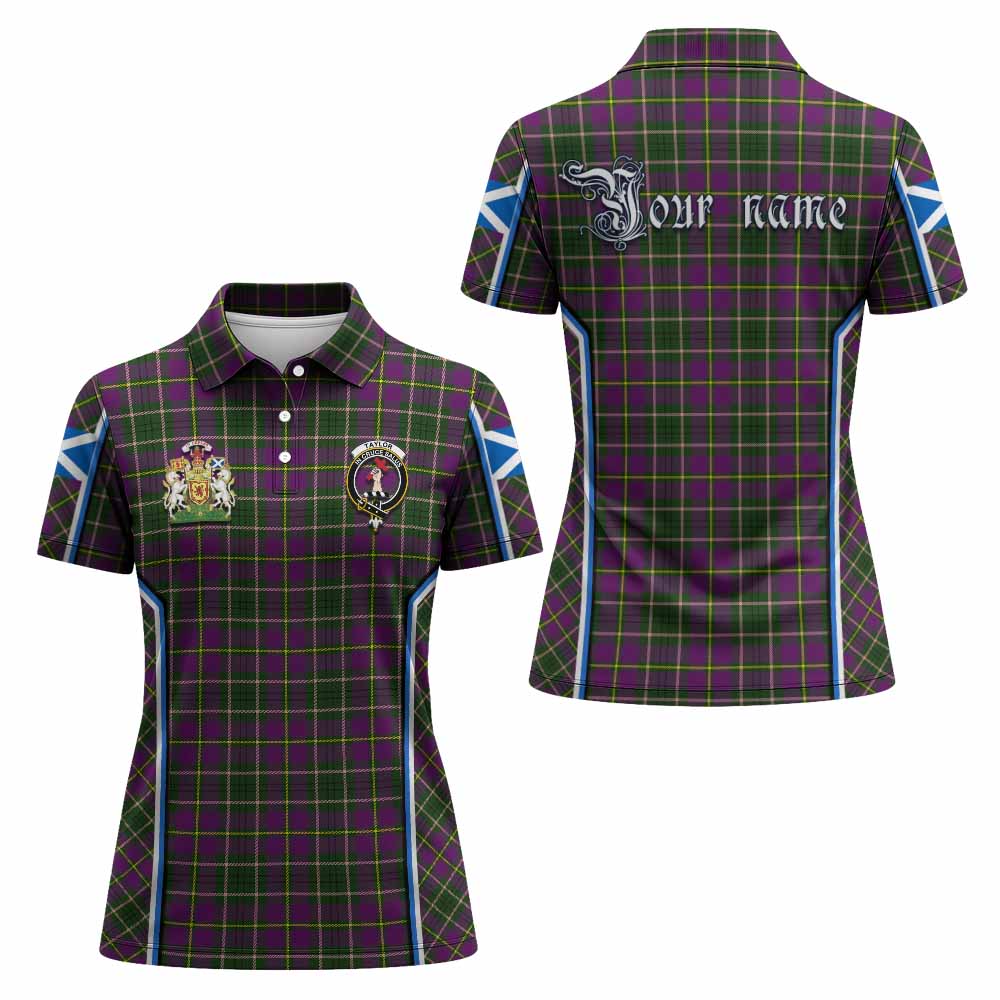 Taylor (Tailyour) Tartan Crest Women's Polo Shirt Scotland Coat of Arm Flag Style - Tartan Vibes Clothing