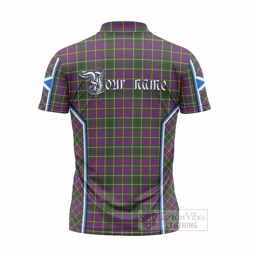 Taylor (Tailyour) Tartan Crest Zipper Polo Shirt Scotland Coat of Arm Flag Style - Tartan Vibes Clothing