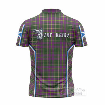 Taylor (Tailyour) Tartan Crest Zipper Polo Shirt Scotland Coat of Arm Flag Style
