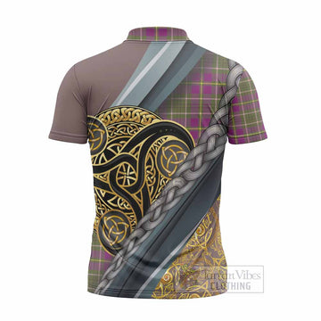 Taylor (Tailyour) Tartan Crest Zipper Polo Shirt Scottish Triskele Celtic