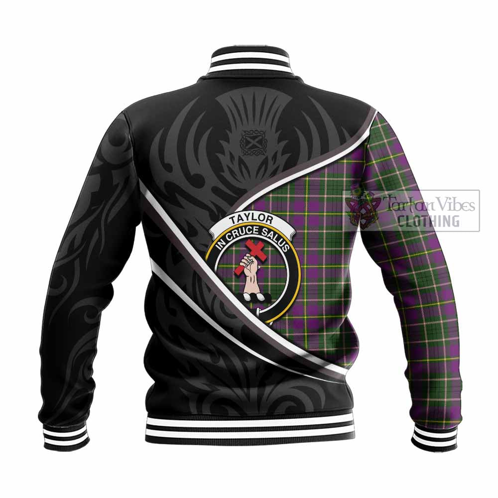 Taylor (Tailyour) Tartan Family Crest Baseball Jacket Celtic Scottish Thistle Floral - Tartan Vibes Clothing