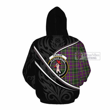 Taylor (Tailyour) Tartan Family Crest Cotton Hoodie Celtic Scottish Thistle Floral - Tartan Vibes Clothing