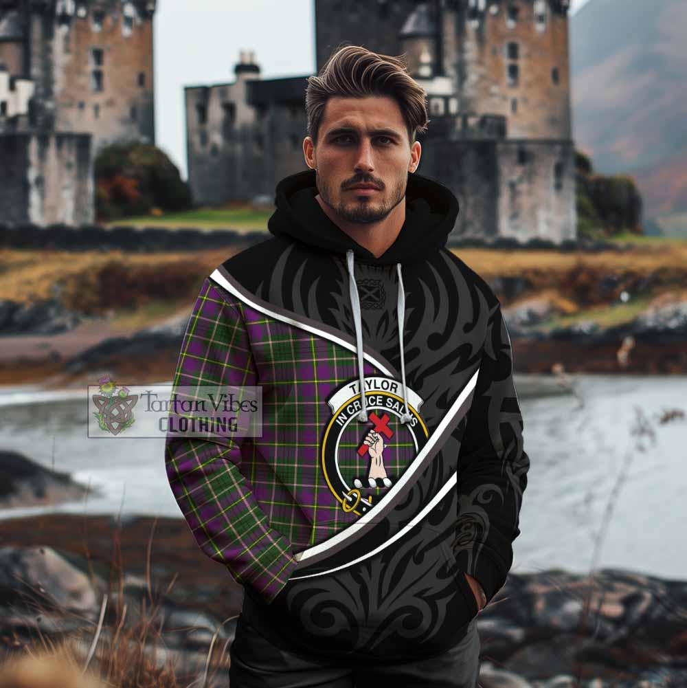 Taylor (Tailyour) Tartan Family Crest Cotton Hoodie Celtic Scottish Thistle Floral - Tartan Vibes Clothing