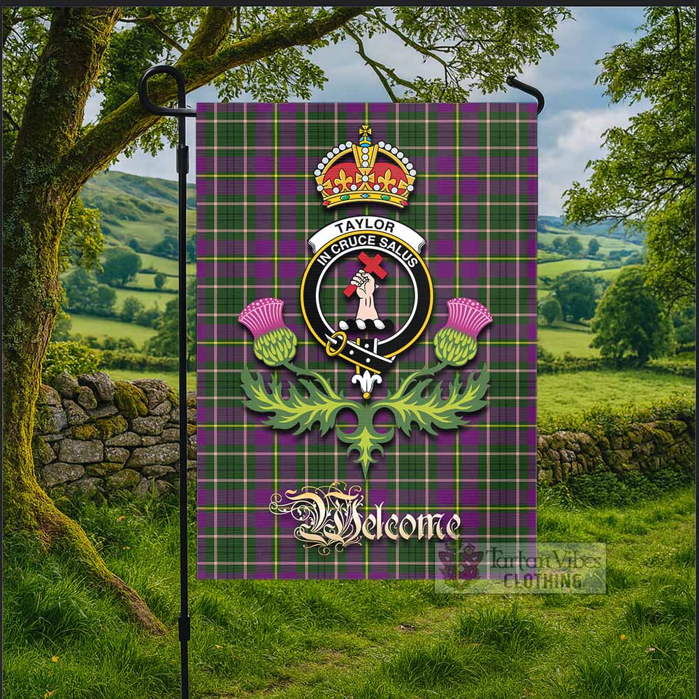 Taylor (Tailyour) Tartan Family Crest Garden Flag Royal Thistle Welcome Style - Tartan Vibes Clothing
