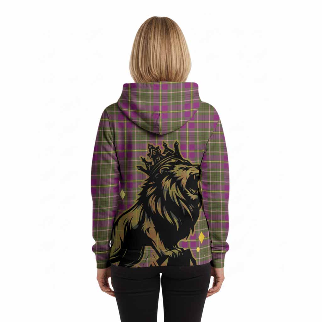 Taylor (Tailyour) Tartan Family Crest Hoodie Crowned Lion Roaring