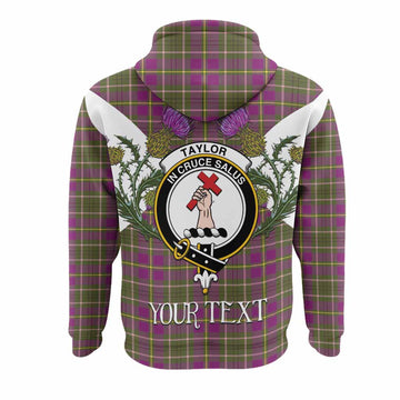 Taylor (Tailyour) Tartan Family Crest Hoodie Scottish Burns Night Thistle Floral