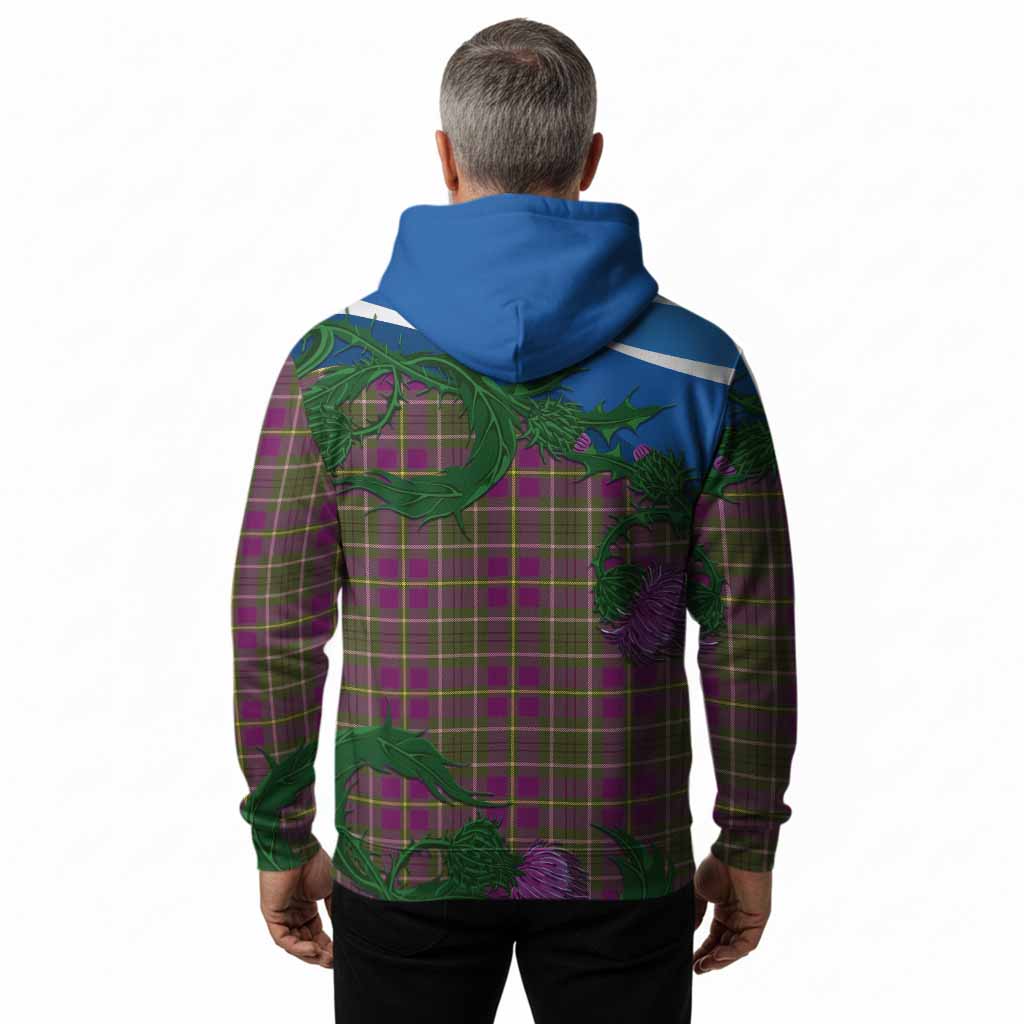 Taylor (Tailyour) Tartan Family Crest Hoodie Thistle in Minimalism