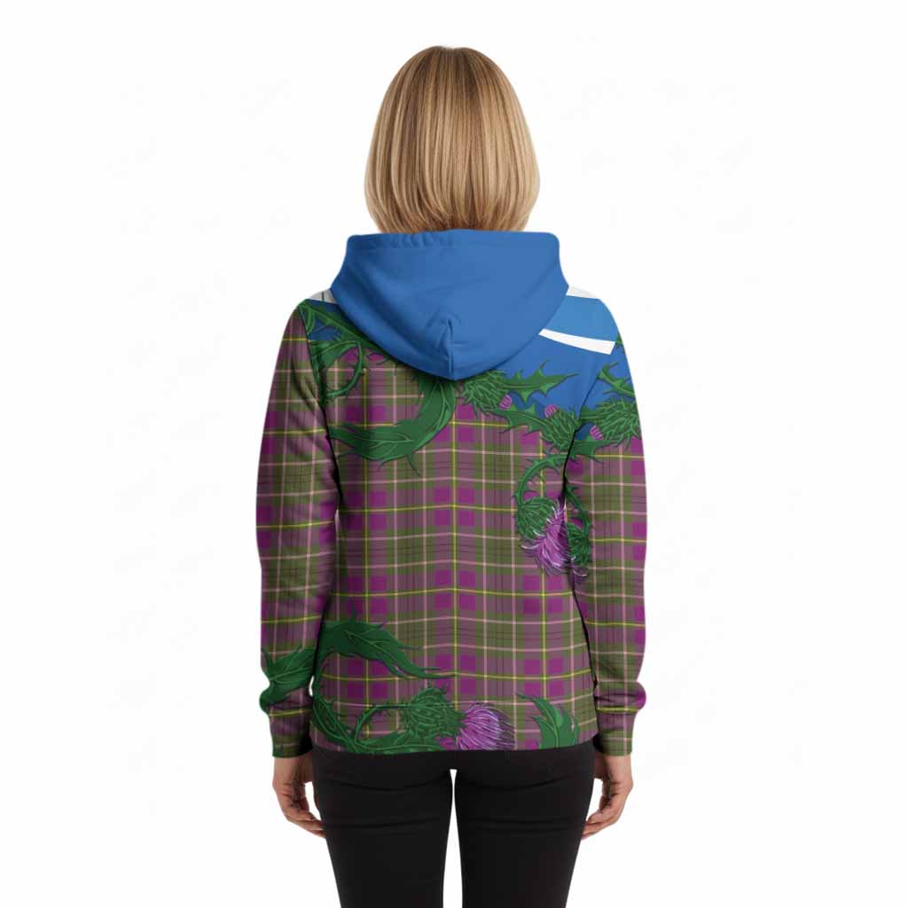 Taylor (Tailyour) Tartan Family Crest Hoodie Thistle in Minimalism