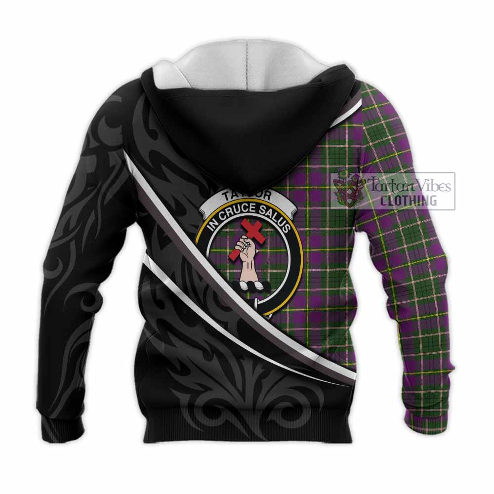 Taylor (Tailyour) Tartan Family Crest Knitted Hoodie Celtic Scottish Thistle Floral - Tartan Vibes Clothing