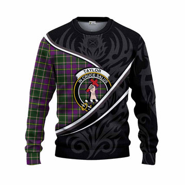 Taylor (Tailyour) Tartan Family Crest Knitted Sweater Celtic Scottish Thistle Floral - Tartan Vibes Clothing