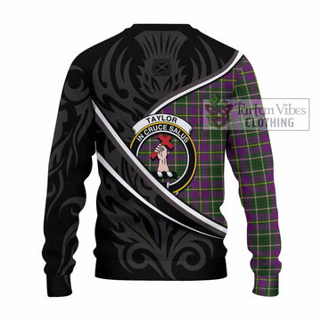 Taylor (Tailyour) Tartan Family Crest Knitted Sweater Celtic Scottish Thistle Floral - Tartan Vibes Clothing