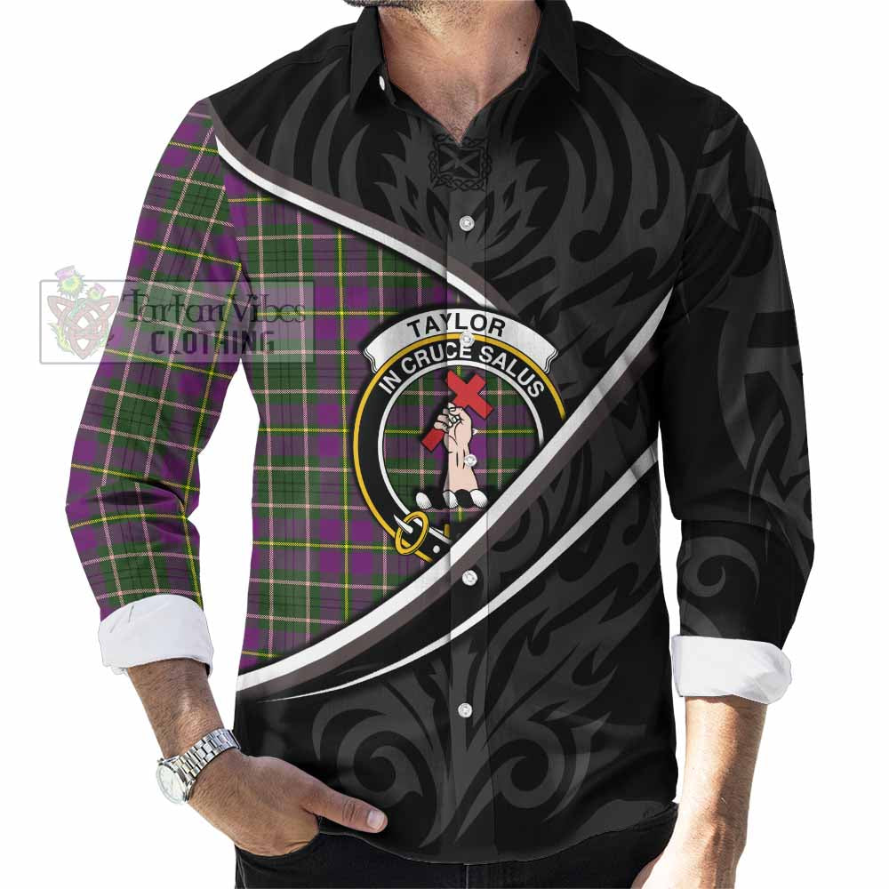 Taylor (Tailyour) Tartan Family Crest Long Sleeve Button Shirts Celtic Scottish Thistle Floral - Tartan Vibes Clothing