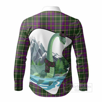 Taylor (Tailyour) Tartan Family Crest Long Sleeve Button Shirts Nessie Scottish Loch Ness Monster