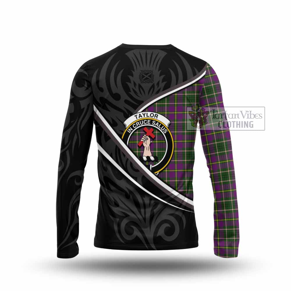 Taylor (Tailyour) Tartan Family Crest Long Sleeve T-Shirt Celtic Scottish Thistle Floral - Tartan Vibes Clothing
