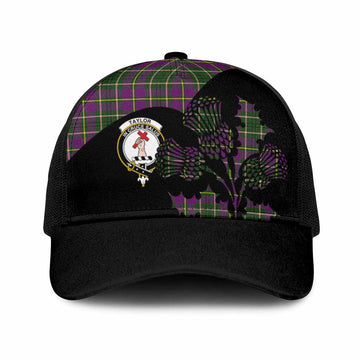 Taylor (Tailyour) Tartan Family Crest Mesh Trucker Cap Scotland Thistle Floral Flag Style