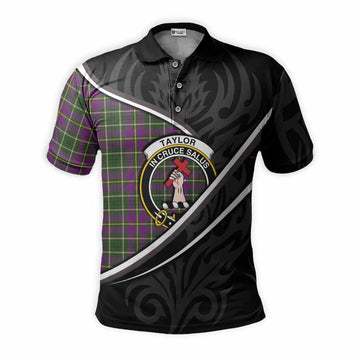 Taylor (Tailyour) Tartan Family Crest Polo Shirt Celtic Scottish Thistle Floral