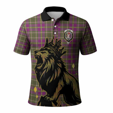 Taylor (Tailyour) Tartan Family Crest Polo Shirt Crowned Lion Roaring