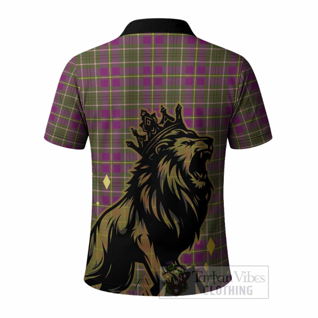 Taylor (Tailyour) Tartan Family Crest Polo Shirt Crowned Lion Roaring