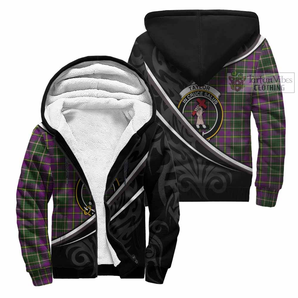 Taylor (Tailyour) Tartan Family Crest Sherpa Hoodie Celtic Scottish Thistle Floral - Tartan Vibes Clothing
