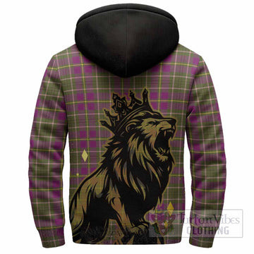 Taylor (Tailyour) Tartan Family Crest Sherpa Hoodie Crowned Lion Roaring
