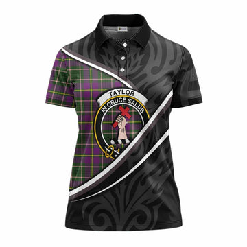 Taylor (Tailyour) Tartan Family Crest Women's Polo Shirt Celtic Scottish Thistle Floral - Tartan Vibes Clothing