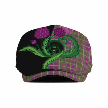 Taylor (Tailyour) Tartan Flat Cap, Jeff Cap Traditional Scottish Thistle