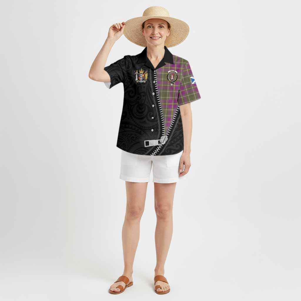 Taylor (Tailyour) Tartan Hawaiian Shirt New Zealand Pattern Unique Zipper Stylized