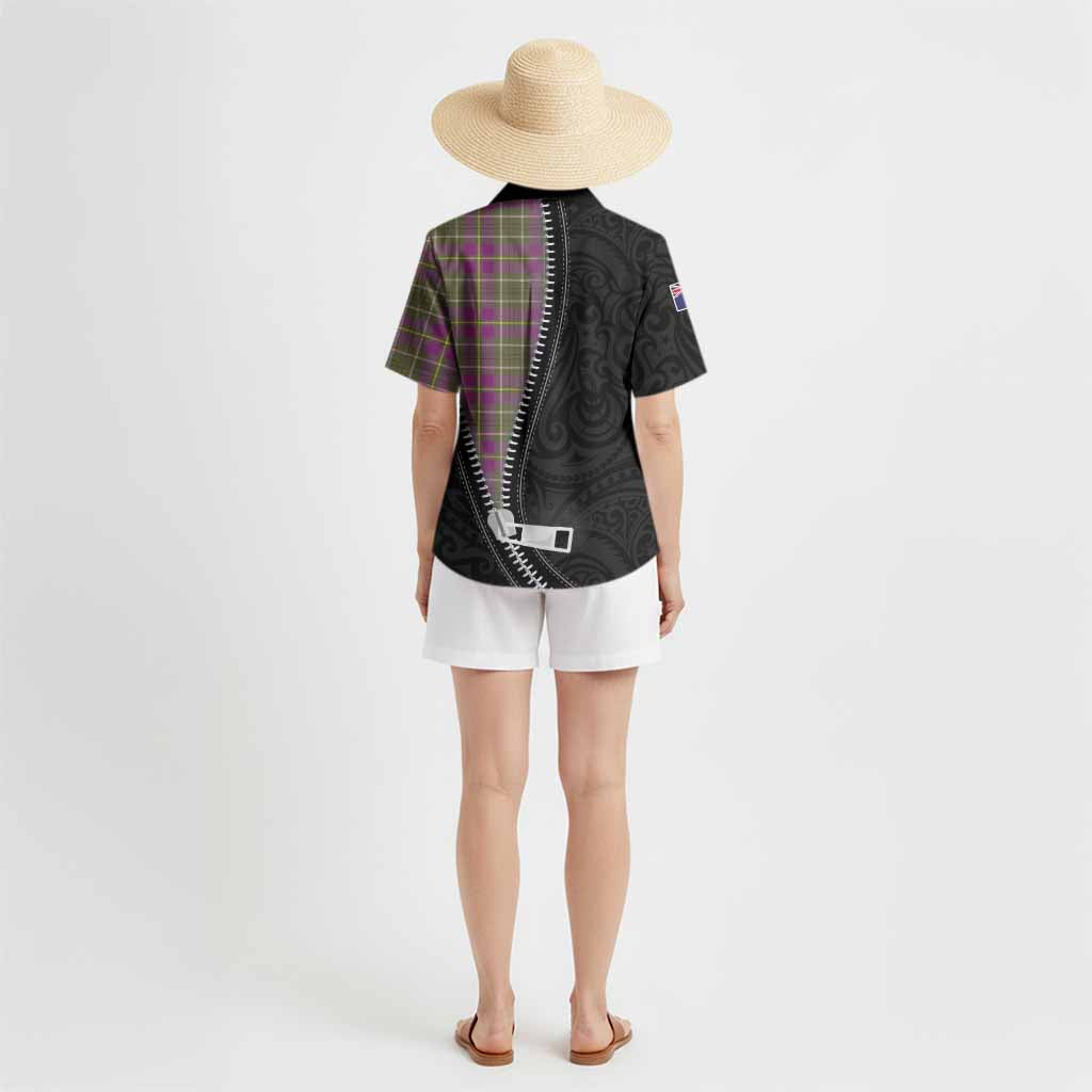Taylor (Tailyour) Tartan Hawaiian Shirt New Zealand Pattern Unique Zipper Stylized