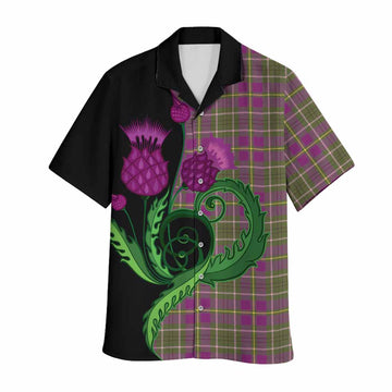 Taylor (Tailyour) Tartan Hawaiian Shirt Traditional Scottish Thistle