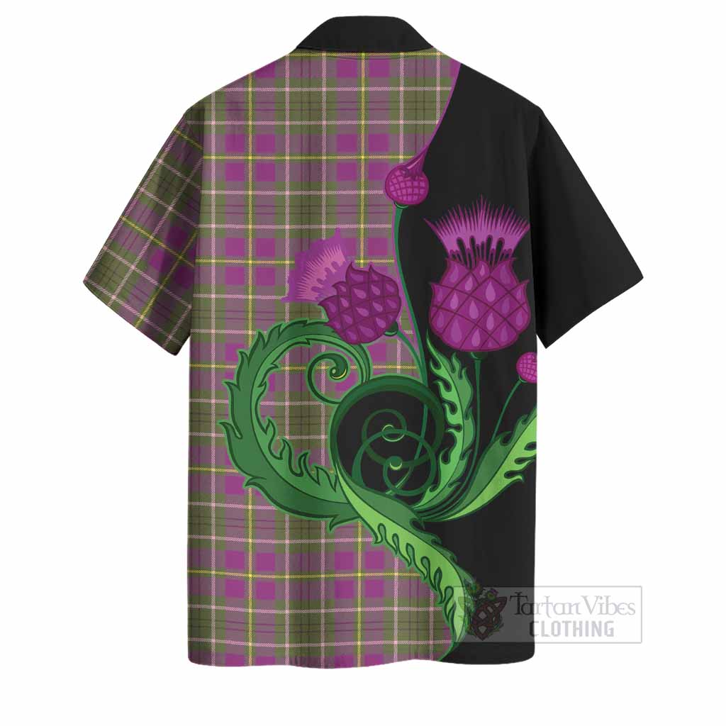 Taylor (Tailyour) Tartan Hawaiian Shirt Traditional Scottish Thistle