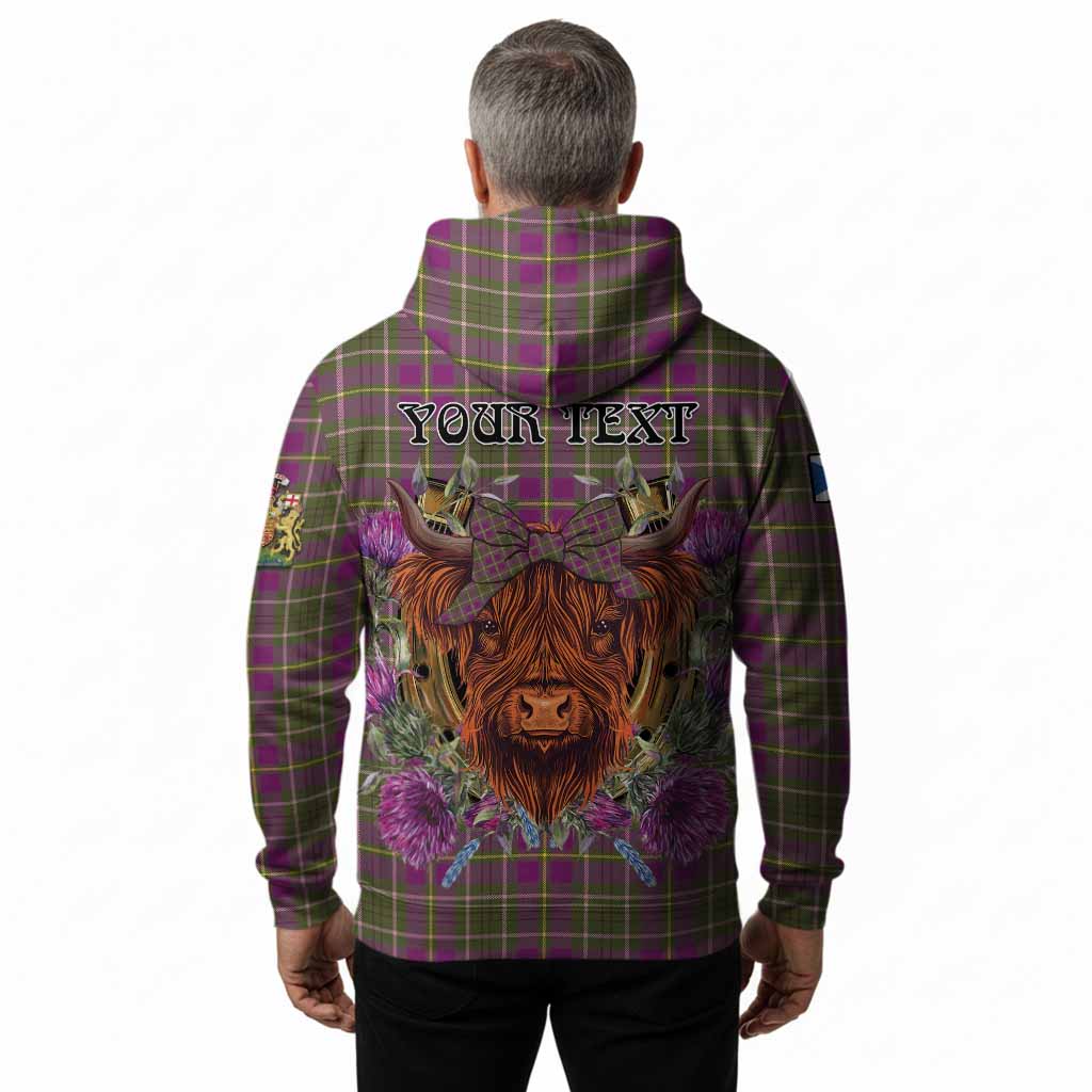 Taylor (Tailyour) Tartan Hoodie Scottish Thistle Heilan Coo