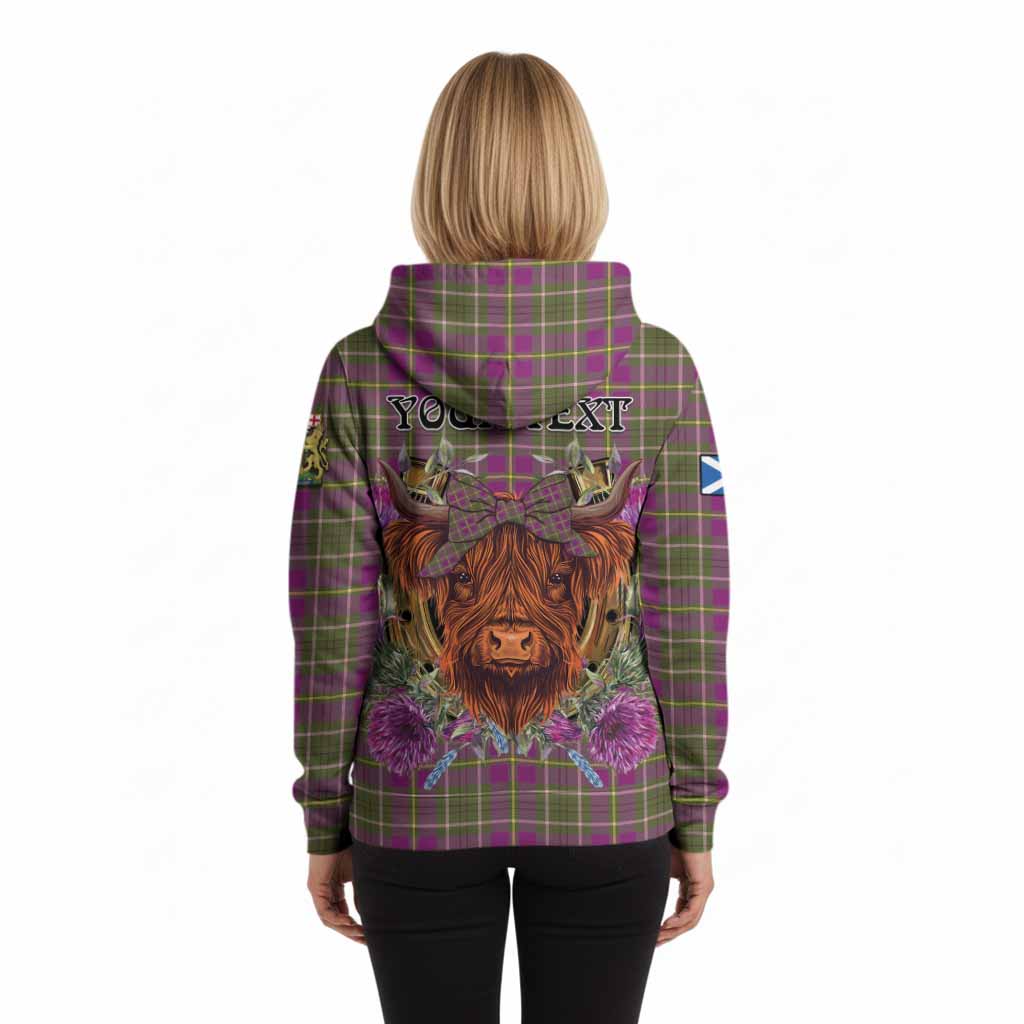 Taylor (Tailyour) Tartan Hoodie Scottish Thistle Heilan Coo