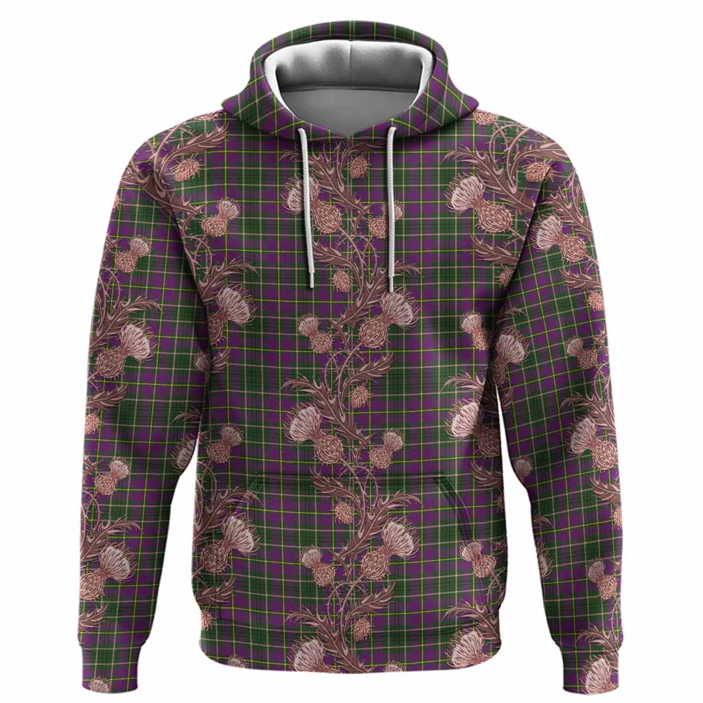 Taylor (Tailyour) Tartan Hoodie Seamless Scottish Thistle Flowers