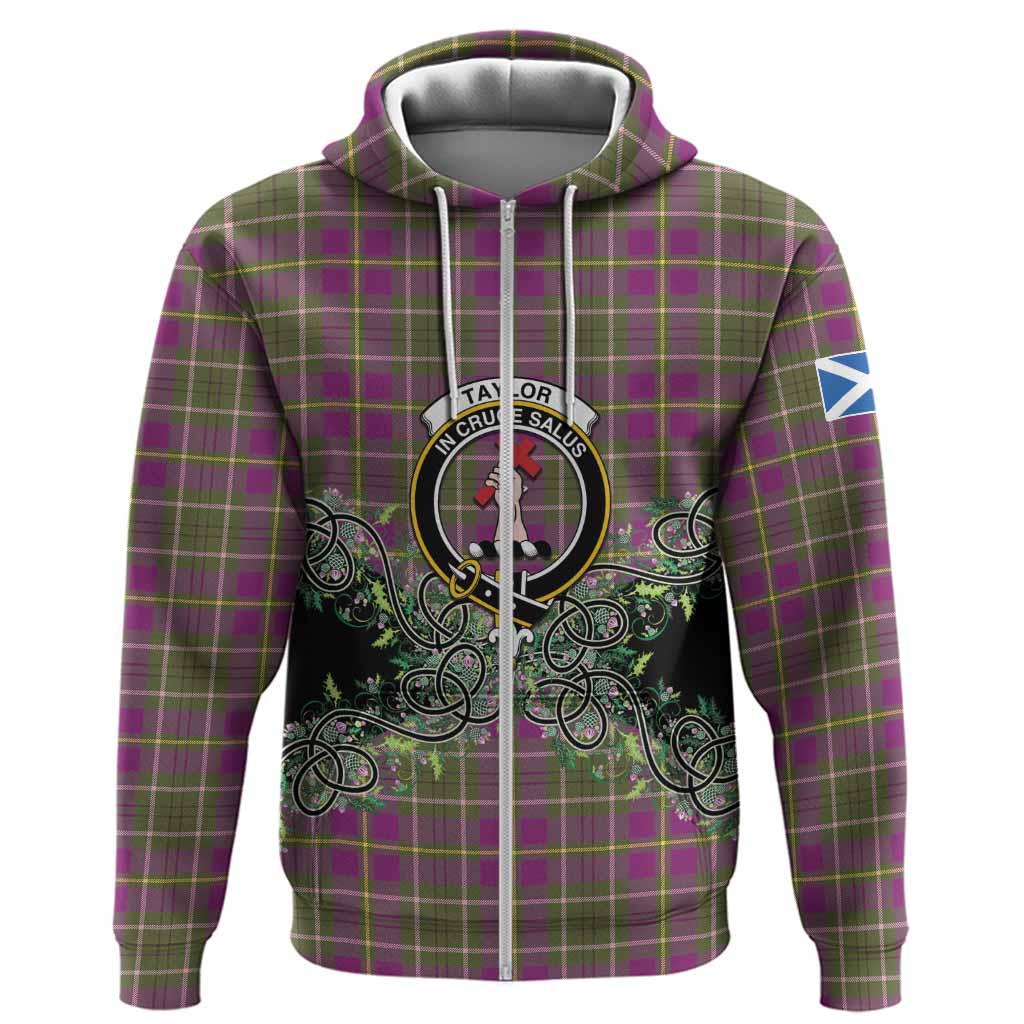 Taylor (Tailyour) Tartan Hoodie Thistle Scottish Spirit