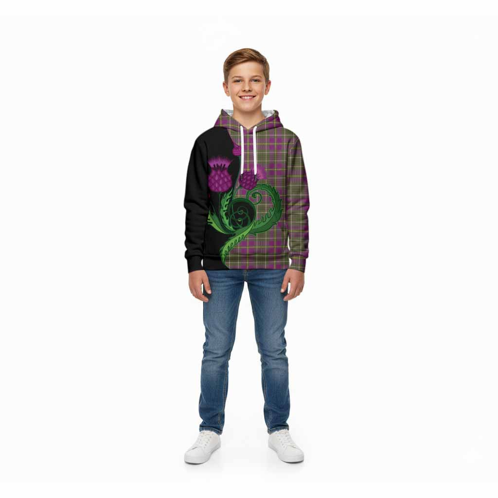 Taylor (Tailyour) Tartan Kid Hoodie Traditional Scottish Thistle
