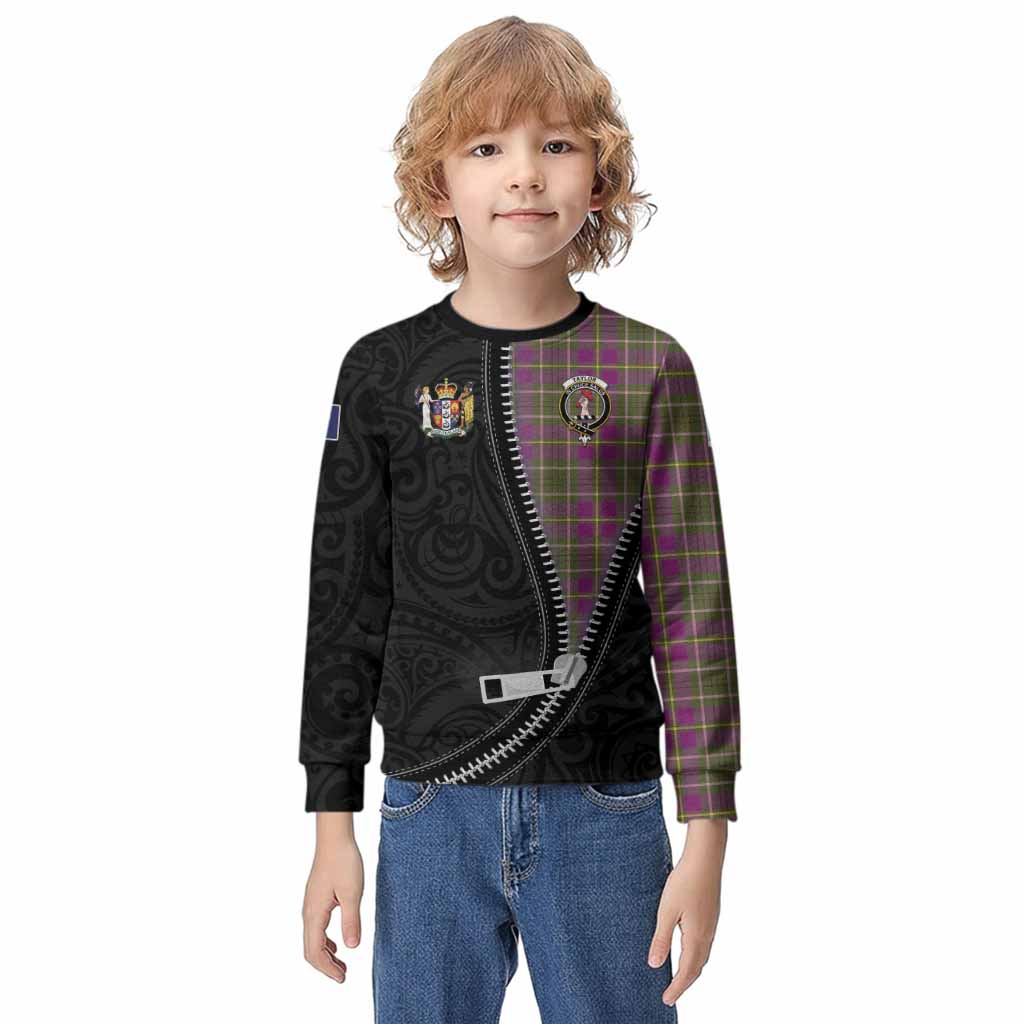Taylor (Tailyour) Tartan Kid Knitted Sweatshirt New Zealand Pattern Unique Zipper Stylized