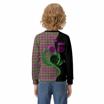 Taylor (Tailyour) Tartan Kid Knitted Sweatshirt Traditional Scottish Thistle