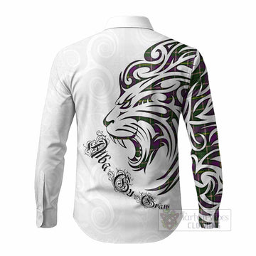 Taylor (Tailyour) Tartan Lion Roar Long Sleeve Button Shirts Alba Gu Brath with Celtic Motifs
