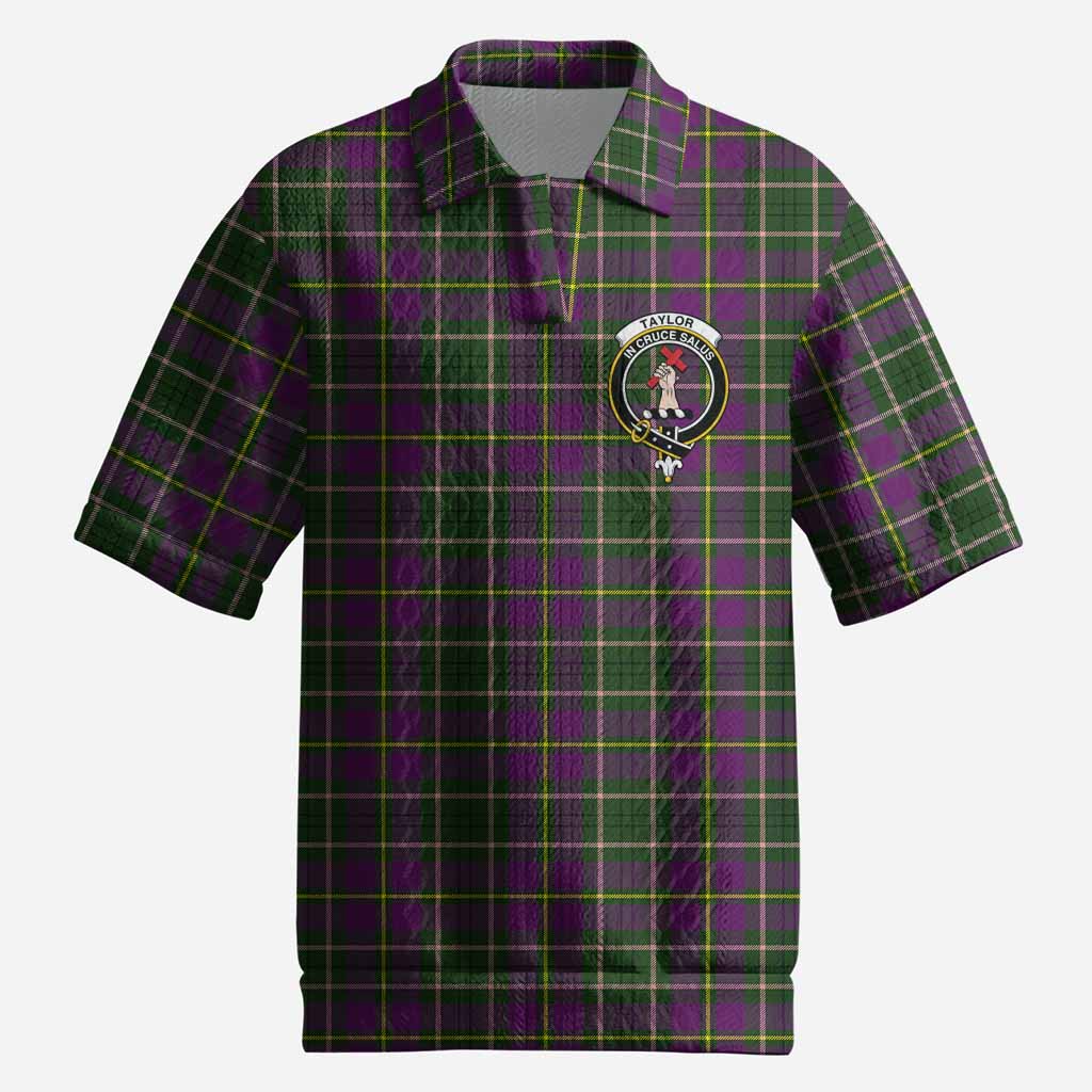 Taylor (Tailyour) Tartan Men’s Polo Sweater Top with Family Crest