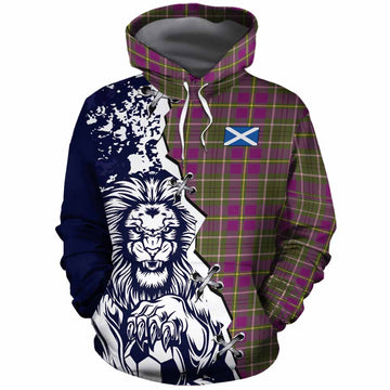 Taylor (Tailyour) Tartan Scottish Cotton Hoodie Angry Lion With Soccer Ball Style