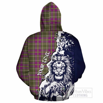 Taylor (Tailyour) Tartan Scottish Cotton Hoodie Angry Lion With Soccer Ball Style