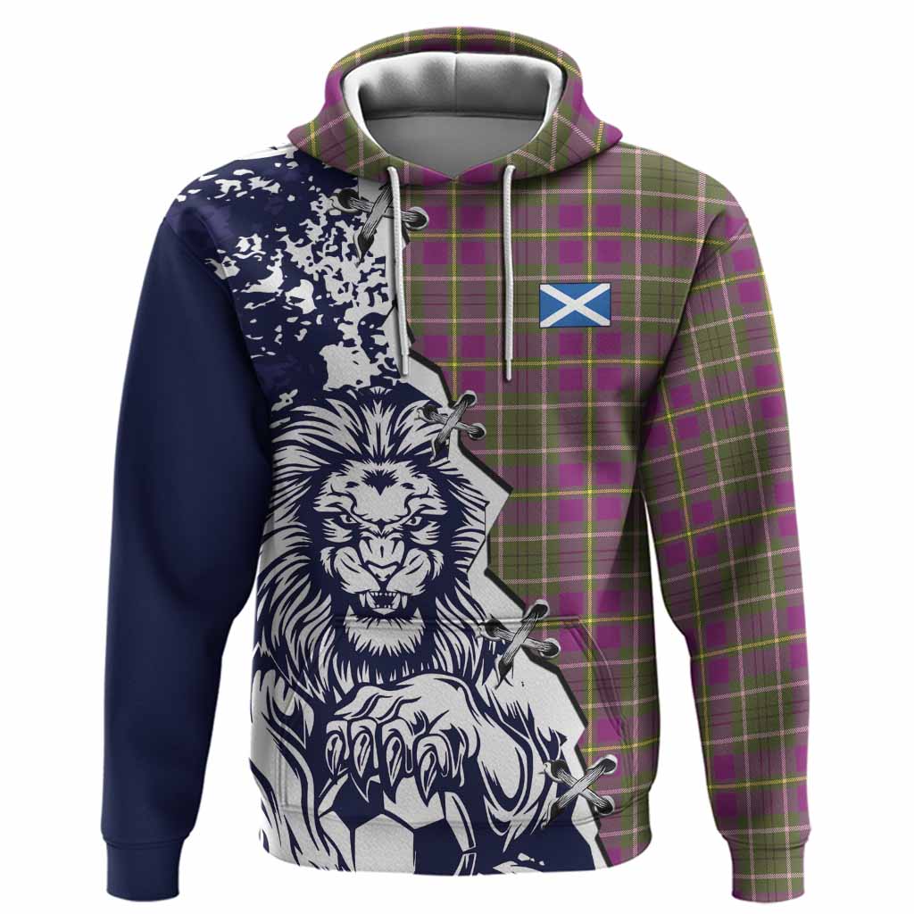 Taylor (Tailyour) Tartan Scottish Hoodie Angry Lion With Soccer Ball Style